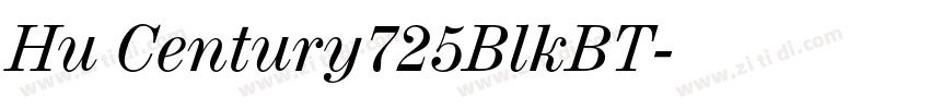 Hu Century725BlkBT字体转换